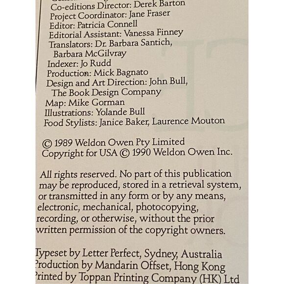 Vintage Weldon Owen Inc. France The Beautiful Cookbook Authentic Recipes 1990 - Picture 6 of 6